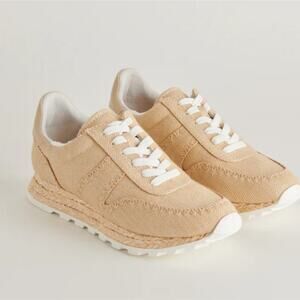 NEW Dolce Vita Ayita Natural Lace Up Sneakers